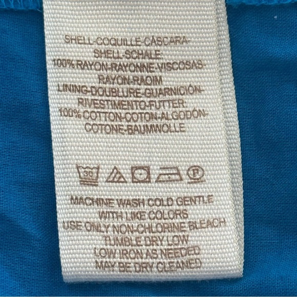 Free People XS Blue Maxi Dress Boho Tie Front Open Back Smocked Bodice - Picture 10 of 10